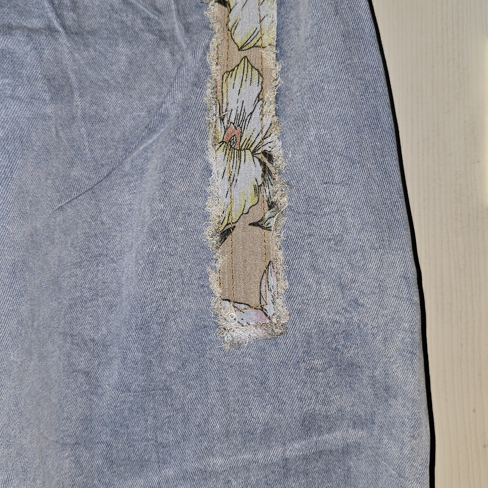 Women's L POL Star Patchwork Jogger Pants Boho Hippie Trendy NWOT - Picture 8 of 11